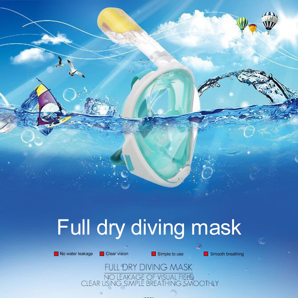 Silicone Mascherina di Immersione Subacquea Pieno Viso Maschera Per Lo Snorkeling Subacquea Anti Fog Lo Snorkeling Maschera Per Le Immersioni Nuoto Pesca Subacquea di Immersione