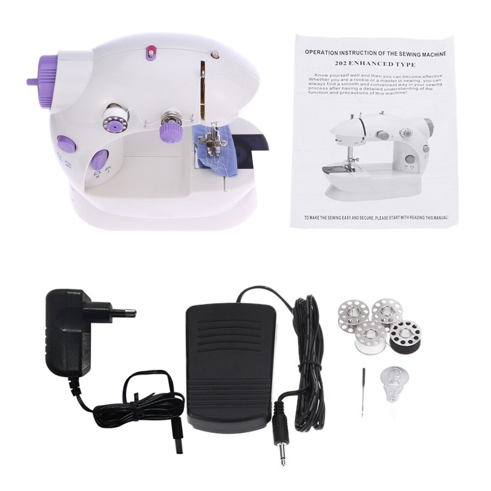 Mini Sewing Machine Portable Handheld Stitch Sew Needlework Cordless Clothes Fabrics Hand Electric Sewing Machines Accessories
