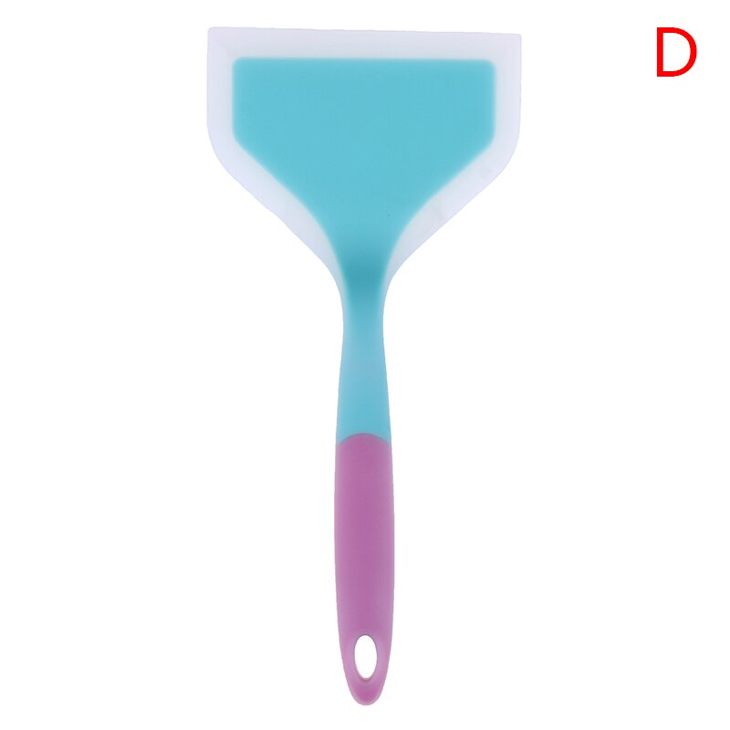 Silicone Spatula Beef Meat Egg Kitchen Scraper Wide Pizza Shovel Non-stick Turners Food Lifters Home Cooking Utensils: D
