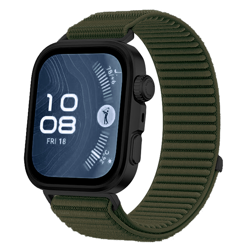 Officiel nylonrem til huawei watch fit 4 3 flettet behagelig åndbar rem til huawei watch fit 4/4 pro tilbehør: Lilla grøn / 18mm