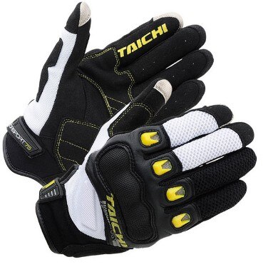 RS Taichi 412 Motorrad Handschuhe lokomotive Gittergewebe atmungs Auto Anti-herbst berühren Bildschirm männer Und Frauen Handschuhe: Gelb / S