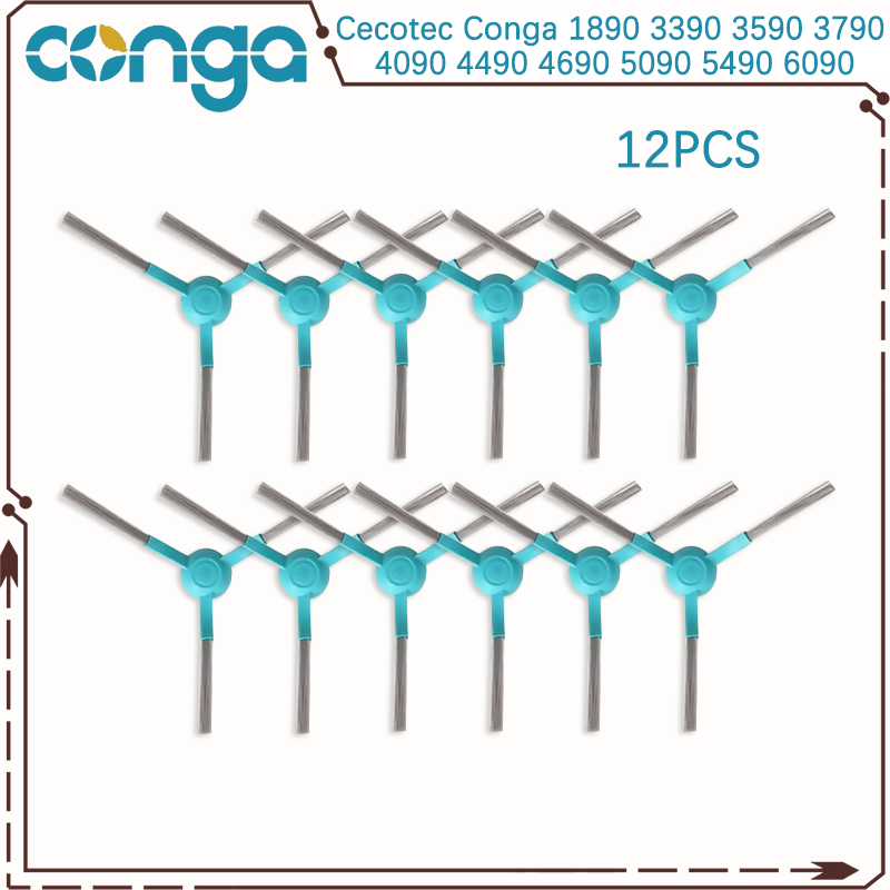 For Cecotec Conga 1890 3390 3590 3790 4090 4490 4690 5090 5490 6090 Robot Vacuum Main Side Brush Hepa Filter Mop Part: Light Grey