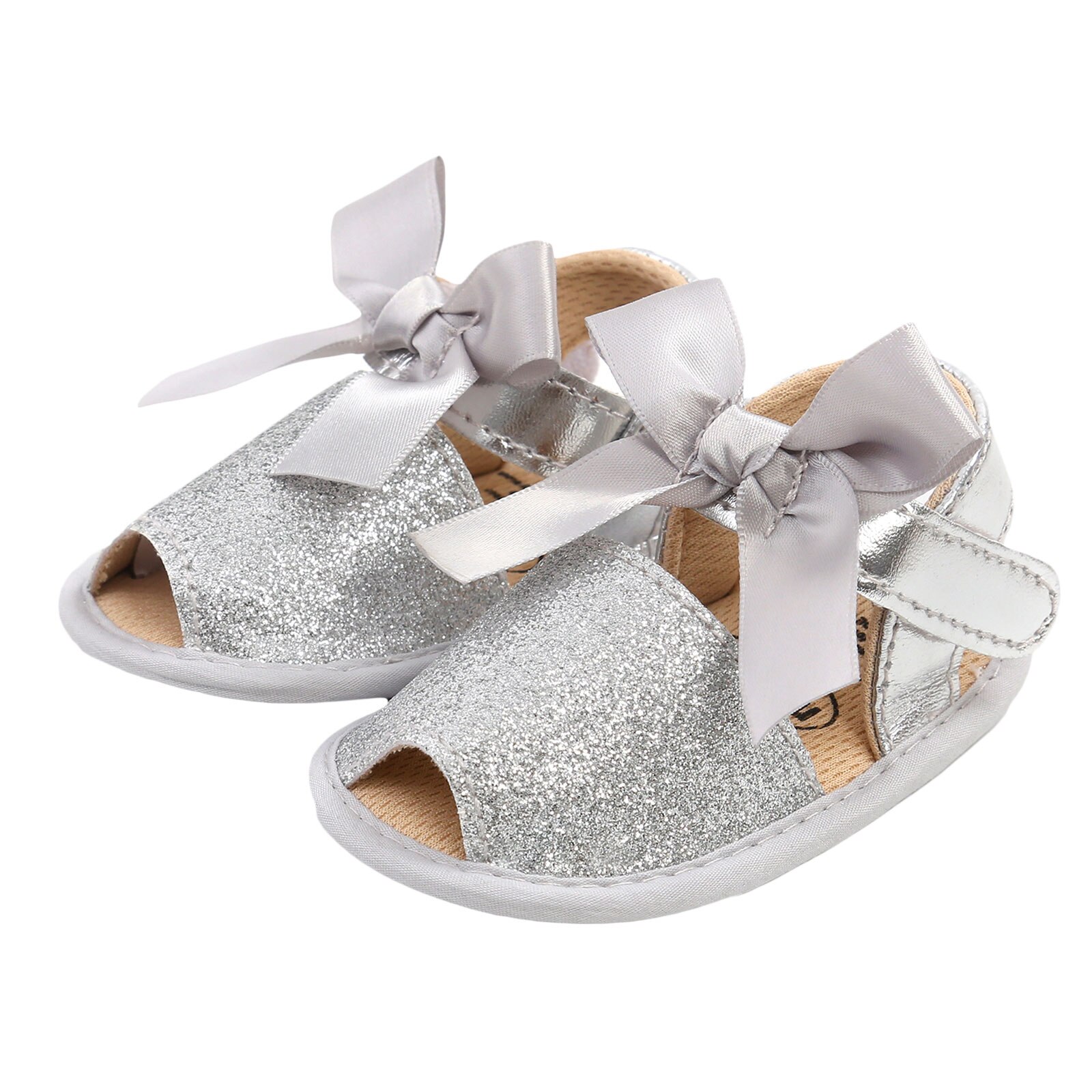 Baby Girl's Sandals Summer Bowknot Decoration Soft Sole Breathable Infant Girl Shoes for Birthday Party Photography 0-18Months: C / 7-12 Months