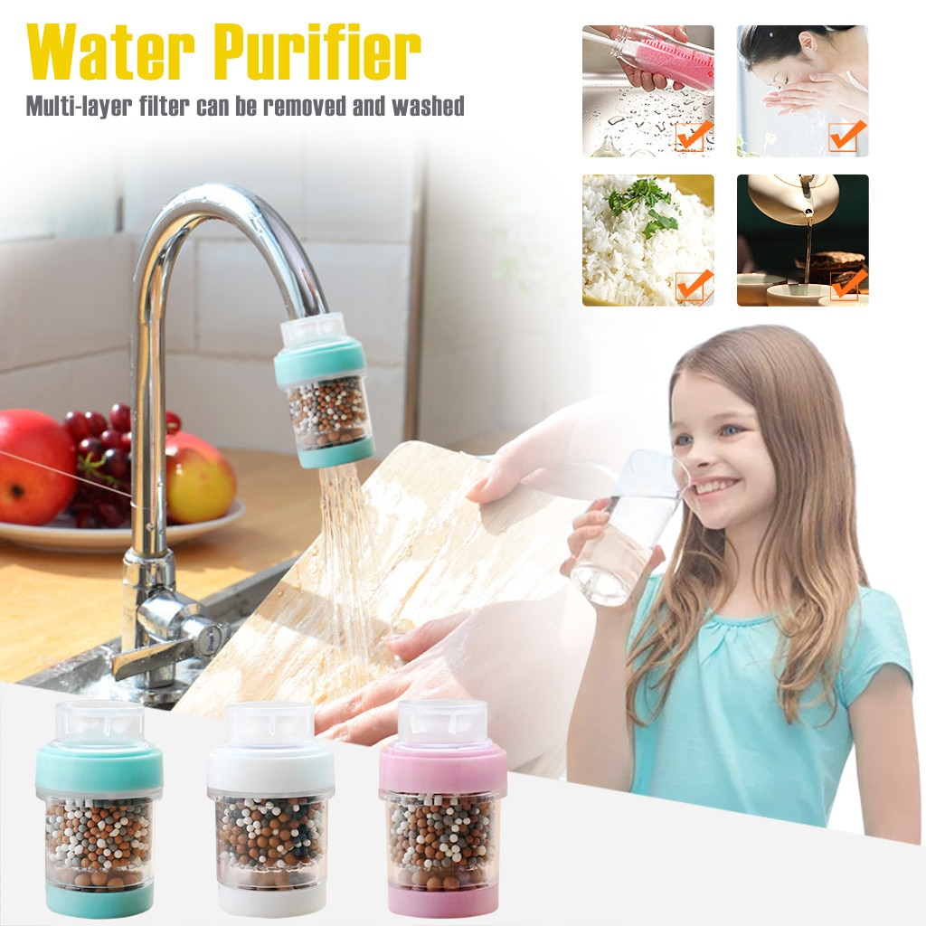 Water Purifier Home Kitchen Tap Water Filter Bathroom Faucet Water Filter Hand Pressure Water Purifier #T