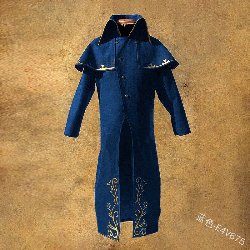 Pirate Jacke Medieval Traditionellen Erwachsene Herren Graben Mantel Britischen Französisch Trenchcoat Kostüm