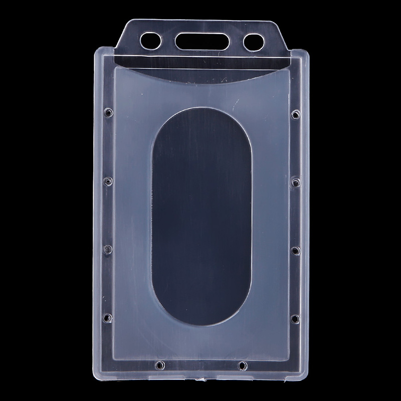 Plastic Vertical Hard ID Access Card Cover Credit Transparent Card Case Badge Holder Double Side Card Holder Case 1pc / 5pcs