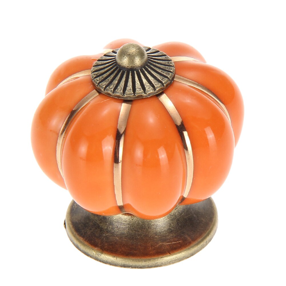 Diamond Shape Cabinet Knobs Bedroom Kitchen Drawer Clear Pumpkin Ceramic Cabinet Knobs Drawer Glass Pull Handles: Orange