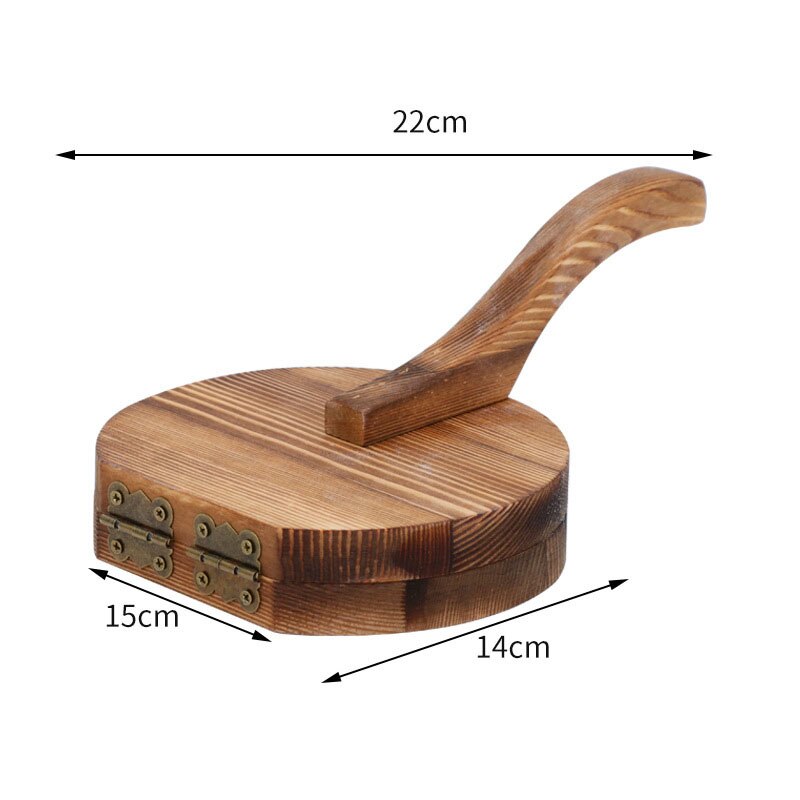 Wooden Dumpling Machine Mold Packaging Wonton Dough Empanada Mold Dumpling Wrapper Press Square Manual Dumpling Wrapper: 02 A Wooden