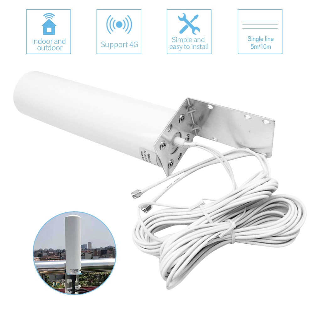 4G LTE Antenna 3G 4G External Antenna Outdoor Antenna With 5M Dual Slider CRC9/TS9/SMA Connector For 3G 4G Router Modem