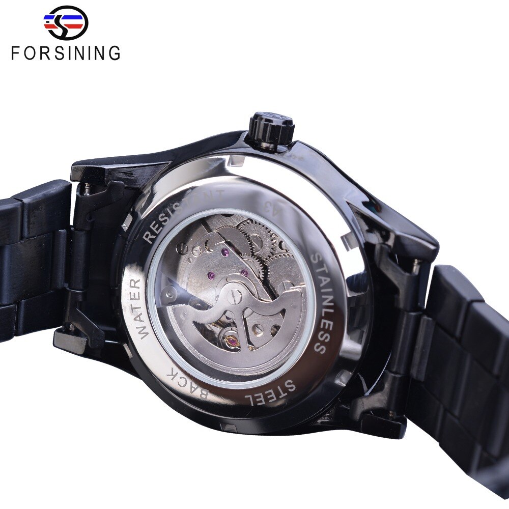 Forsining Zilveren Draak Skelet Automatische Mechanische Horloges Crystal Roestvrij Stalen Band Polshorloge mannen Klok Waterdicht