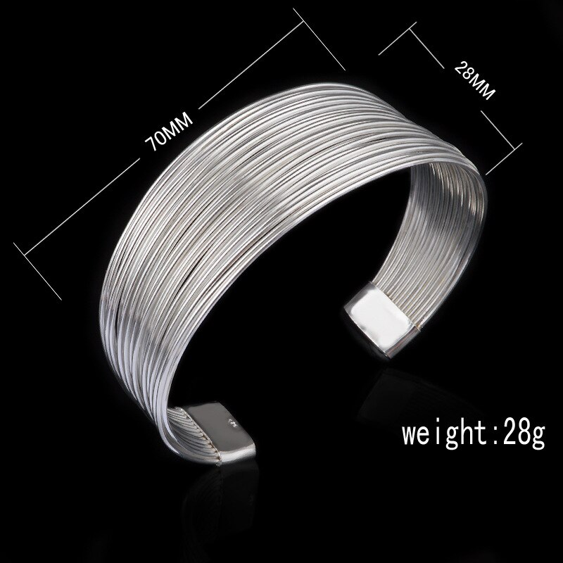 Multi-linie Armband Silber Überzogene Armbänder & Armreifen Für Frauen Schmuck Pulseiras Femme Pulseras Pulseira Bileklik Jonc