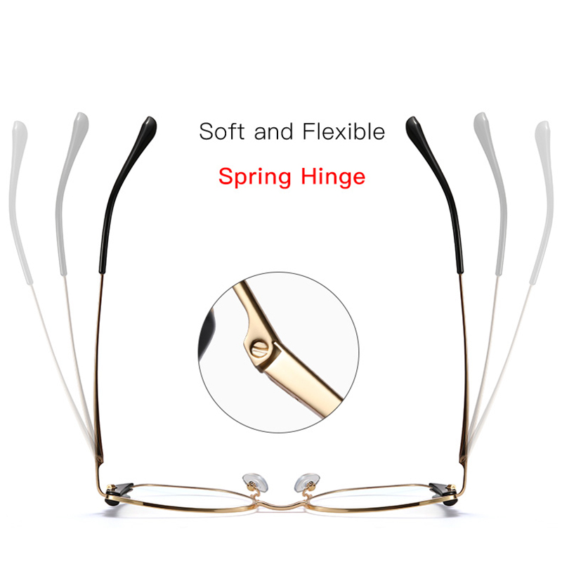 2022 Women Optical Glasses Frame with Recipe Alloy Woman Prescription Eyewear Female Style Full Rim Cat Eye Shape