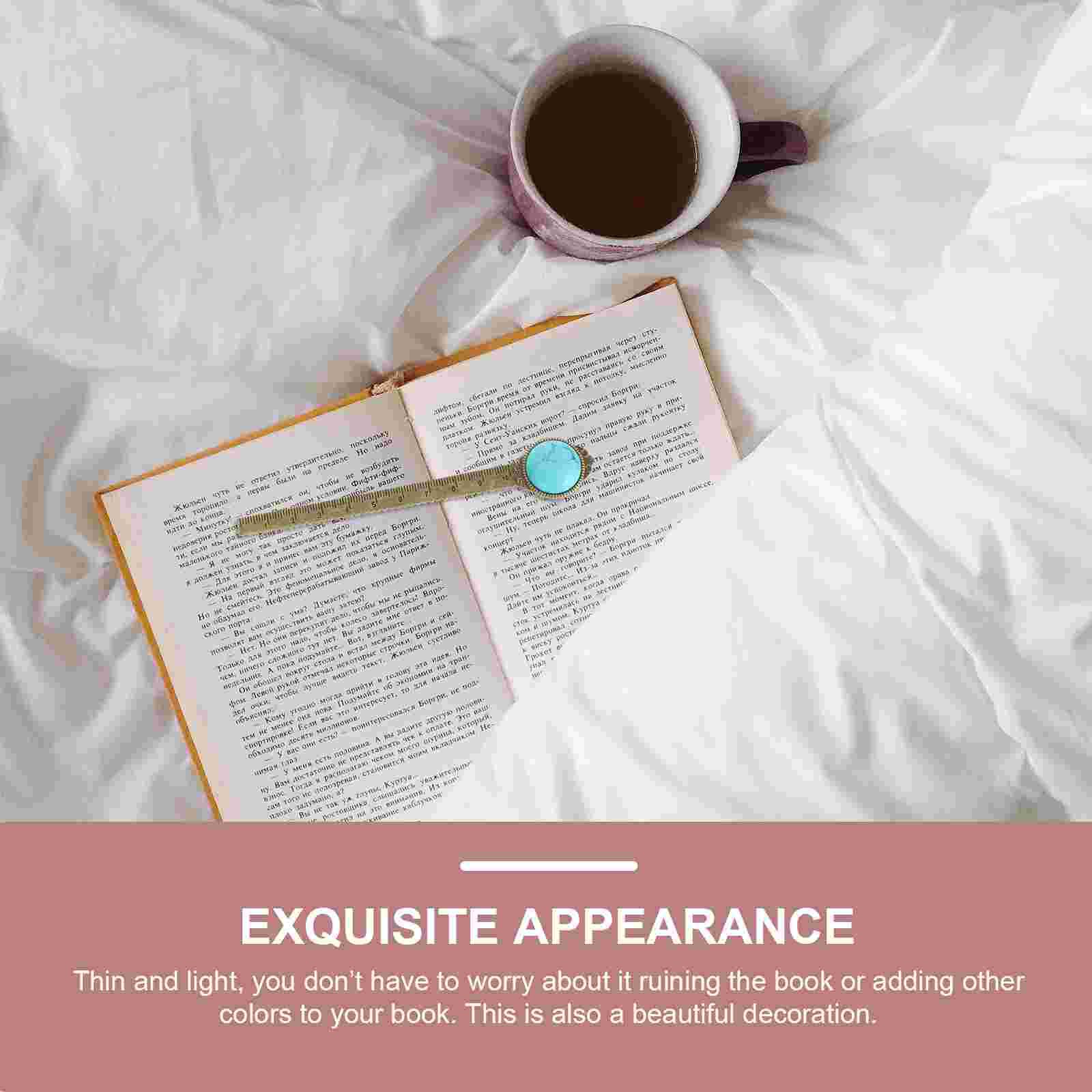 Zinc Alloy Book Mark Ruler Book Mark Retro Book Marker Paper Label Reading Tool