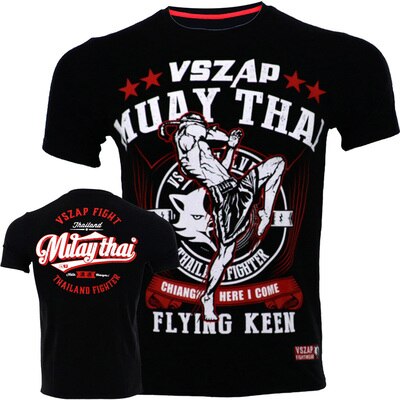 Vszap mma boxning sport t-shirt muay thai slåss fitness elasticitet skjorta tröjor boxning kläder muay thai shorts mma: Xl