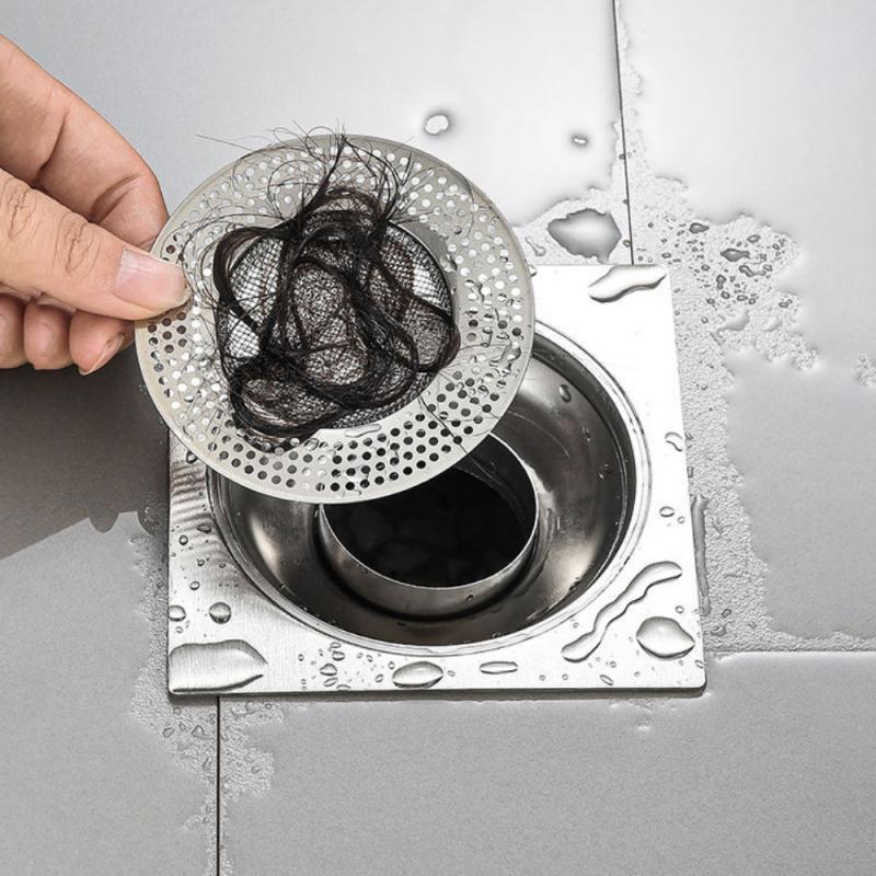 Filtre Anti-blocage de cheveux en acier inoxydable, bouchon de baignoire, filtre de trou de vidange de douche, filtre d&#39;évier de cuisine, filtre de sol