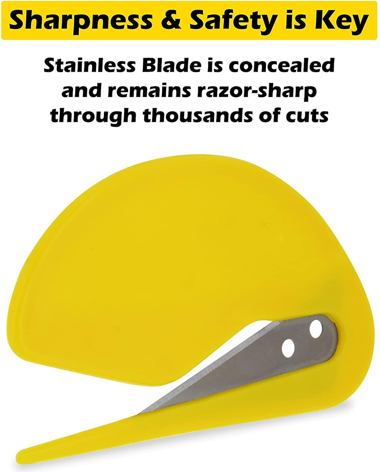 3Pcs/Lot Plastic Mini Letter Opener Letter Mail Envelope Opener Safety Paper Guarded Cutter Blade Office Equipment Random Color