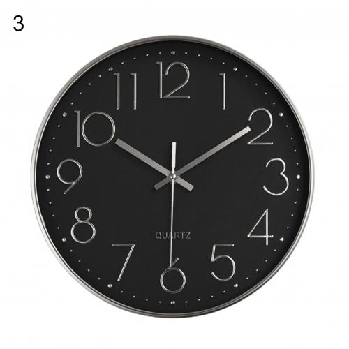 Simple Quartz Wall Clock Cafe Office Home Digital Silent Timepiece Decoration: 3