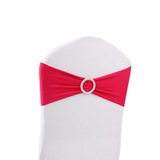 Couverture élastique avec nœuds papillon décoratifs | Boucle de dos, nœuds papillon, décoration de dos de chaise, article nœud pour fêtes de mariage,: Rose Red1