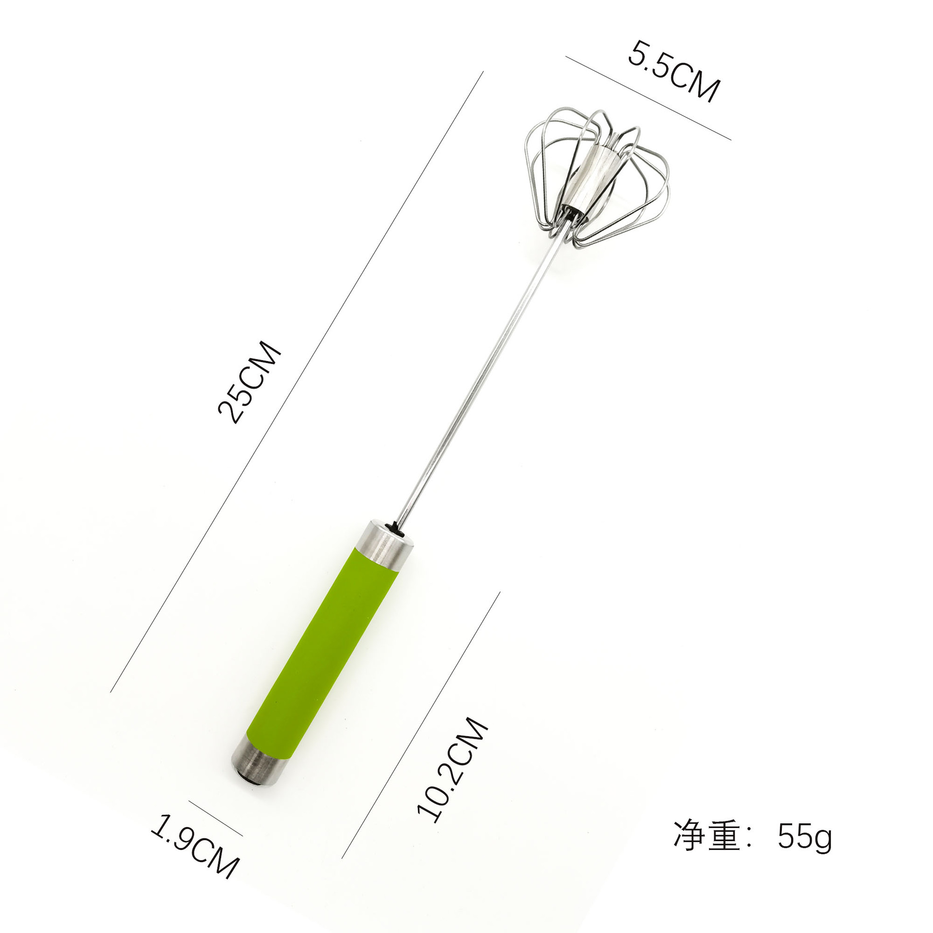 Semi Automatic Egg Beater 304 Stainless Steel Egg Whisk Manual Hand Mixer Self Turning Egg Stirrer Kitchen Accessories Egg Tools: Type2 small