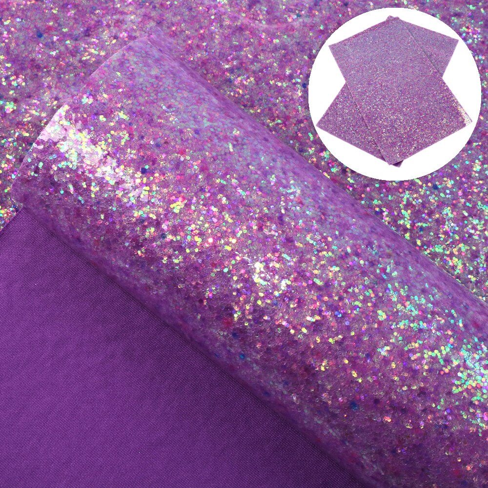 50*140cm Solid Color Chunky Glitter Faux Leather Sheet Vinyl Leatherette Clothing Upholstery DIY Earring Accessories,1Yc12110: 1091060020