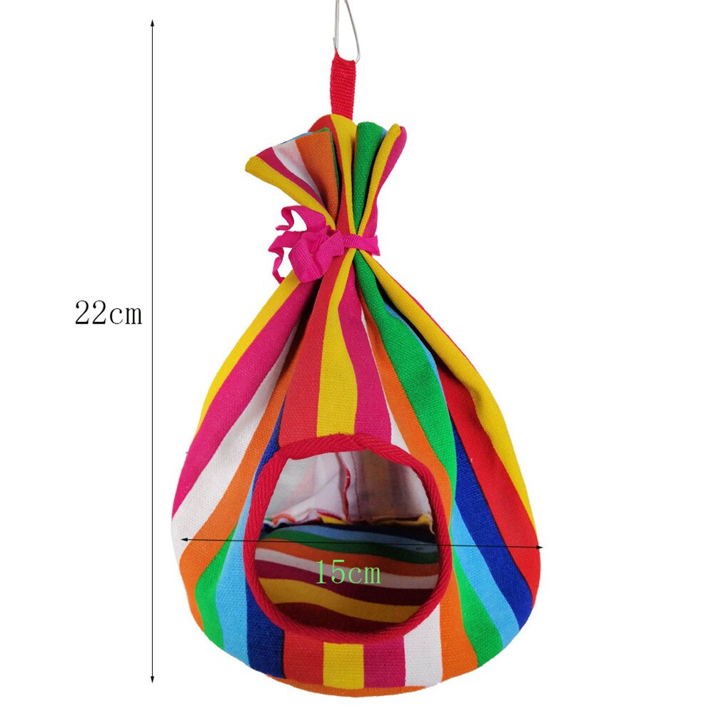 15*22cm Small Bird Parrot Nest House Bed Habitat Cave Hanging Tent Parakeet Sleep Hut Hammock Birds Supplies