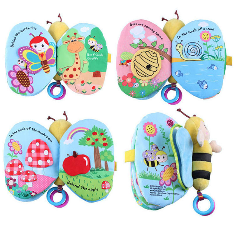 Lovely Insect Baby Soft Cloth Book Non-Toxic Fabric Cognitive Animal Early Development Teaching Infant Learning Education Toy