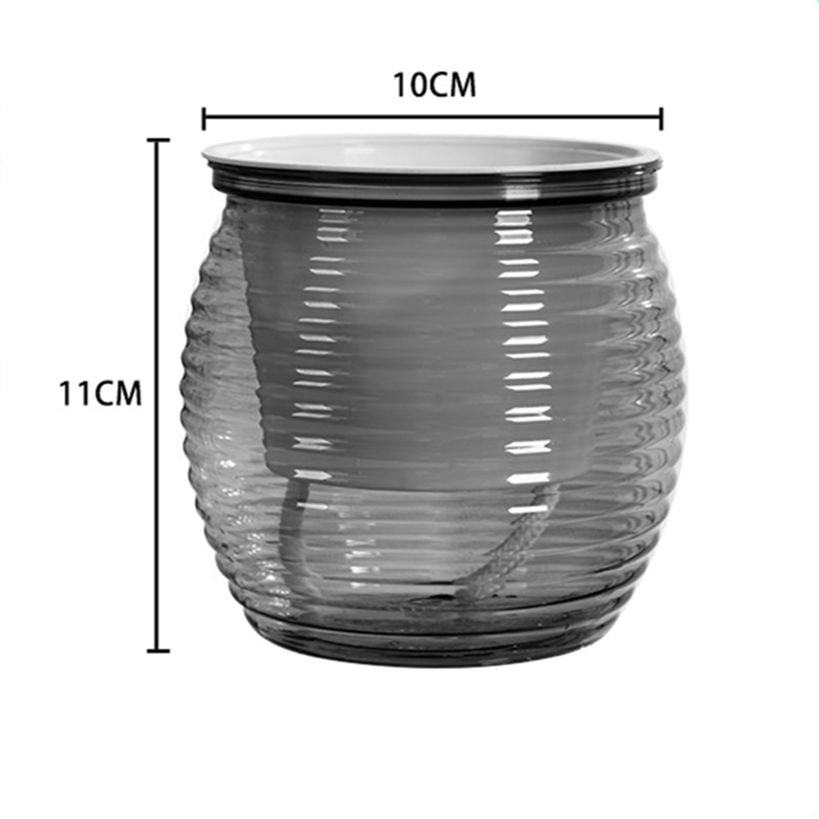 Selbst Bewässerung Blumentopf Aquarium Transparente Kunststoff Blumentöpfe Mini Selbst Bewässerung Pflanzer Topf Vase Für Heimat Dekoration: Marine Blau
