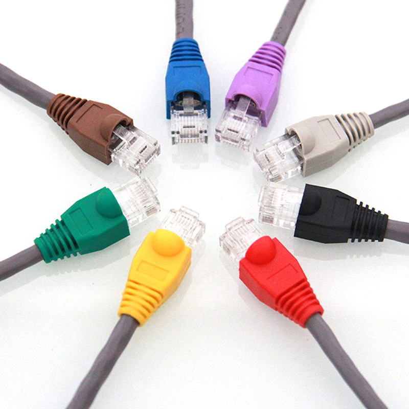 rj45 caps connector cover cat5 cat5e cat6 network boots lan ethernet cable rg rj 45 sheath cat 6 lan multicolour color