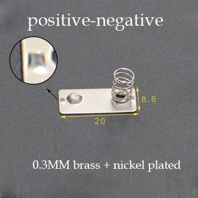 5 Paar AAA Batterij Contacten Lente Contact Band Plaat Messing Batterij Connector Positieve Elektrode Negatieve Conversie: positive negative