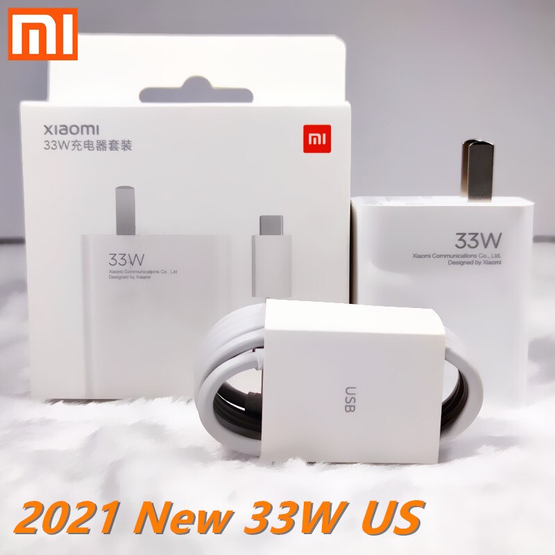 33W Charger Xiaomi Original Fast Turbo charge adapter usb type c cable for mi 10 11 9t pro Redmi note 9 10 pro K40 30 POCO X3: US 33W charger cable