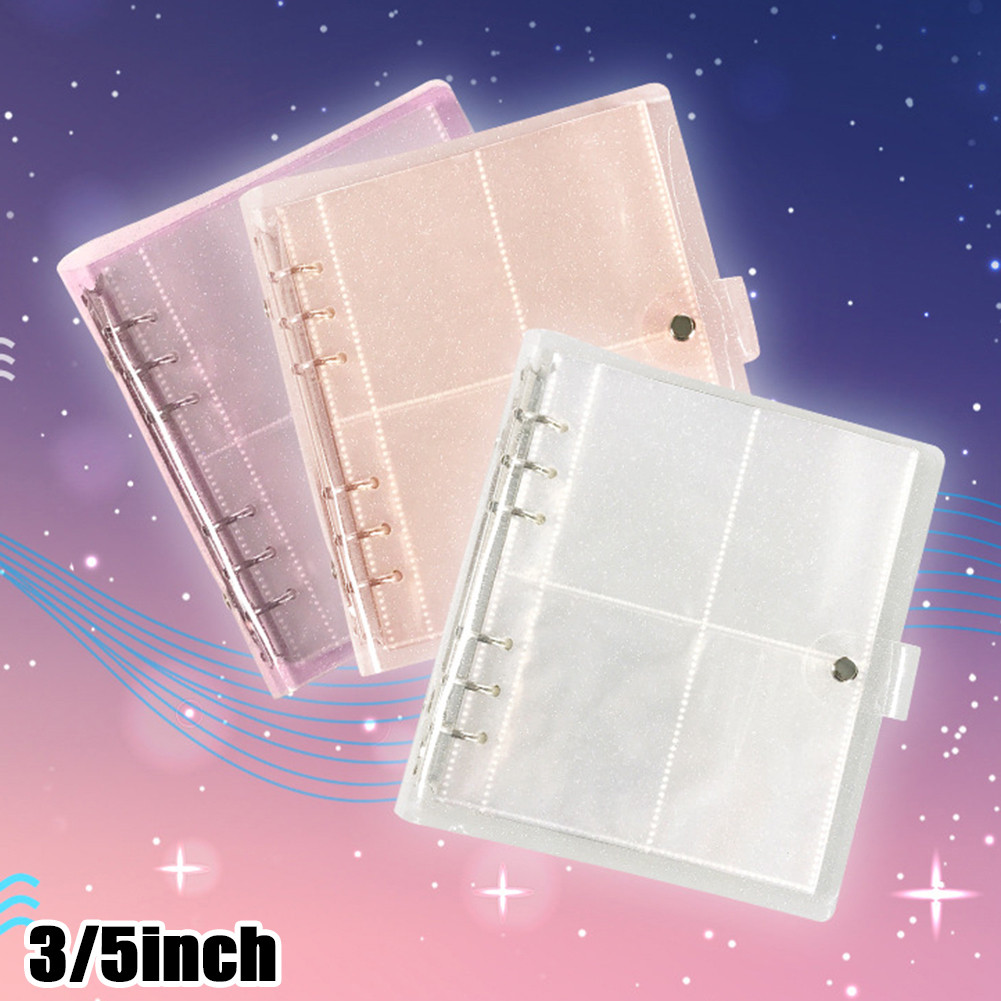 Album Photo avec 200 pochettes, 3/5 pouces, classeur, Films Photos, couverture scintillante, pochette transparente, protection, décoration de la maison