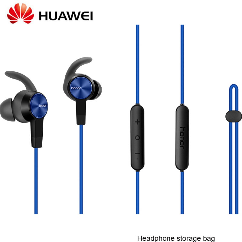 Originele Huawei Honor xsport AM61 Oortelefoon Bluetooth draadloze met Mic Volumeregeling Luidspreker In-Ear headset voor iOS Android