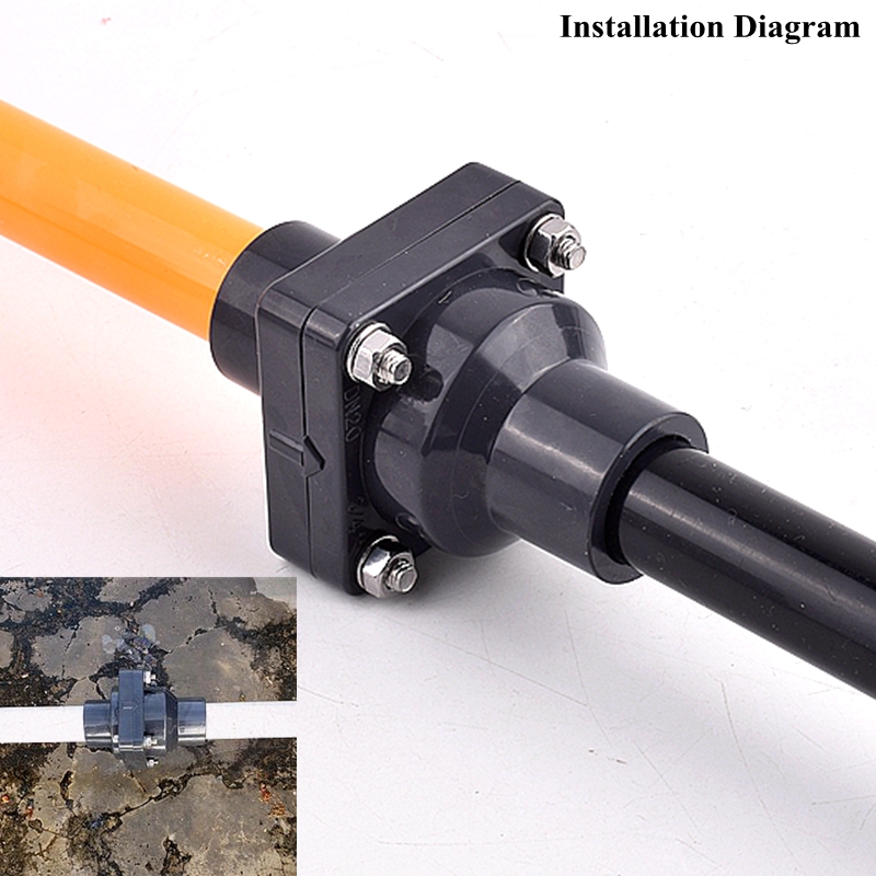 20~63mm PVC Check Valve Garden Sewer Drain Non Return Valve Tube Joint, Watering Irrigation System Water Pipe Connector Fittings