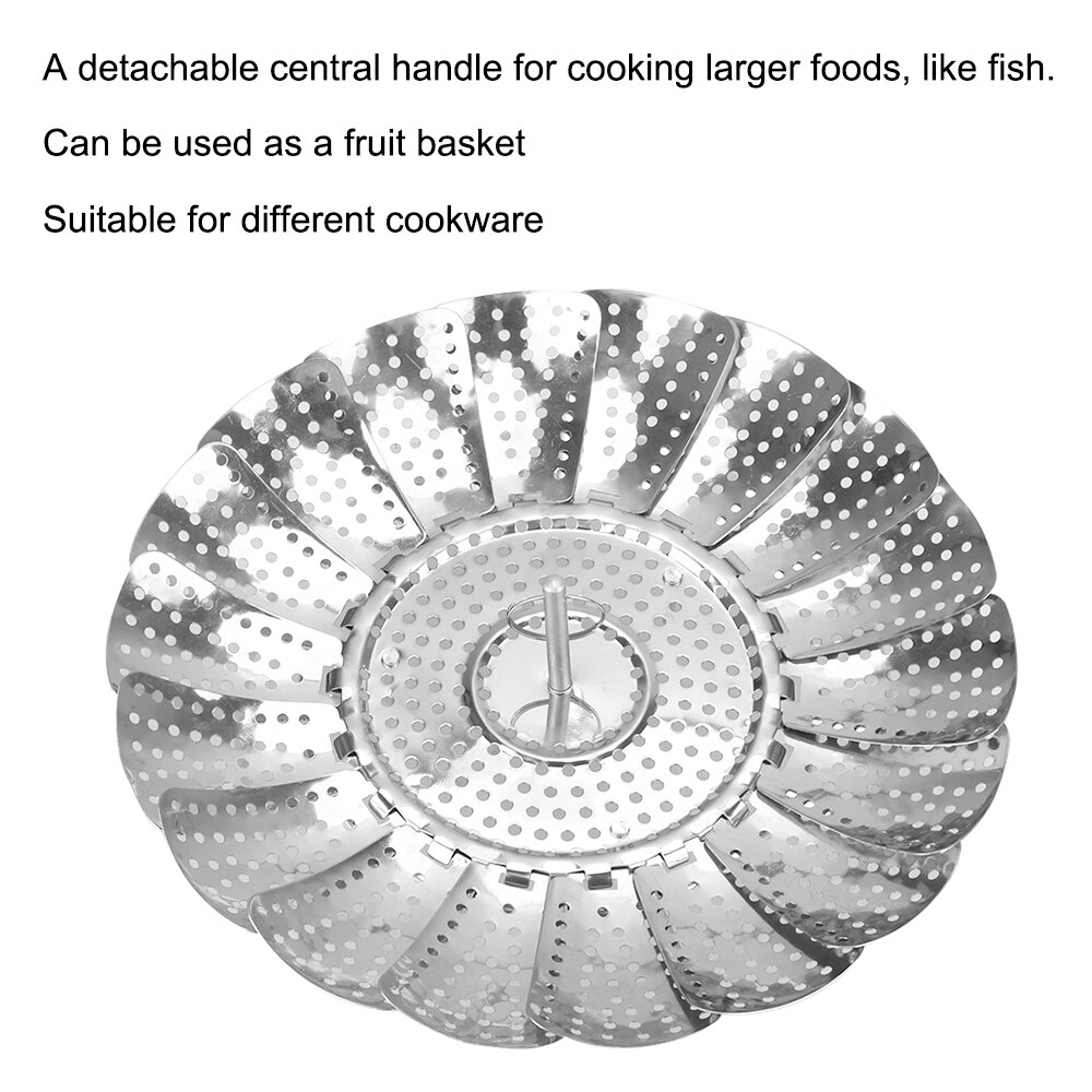 Cookware and Utensils for Cooking SteamSteamer Cooker Folding Mesh Steamer Rack Dish Food Steam Kitchen Tools Stainless Steel