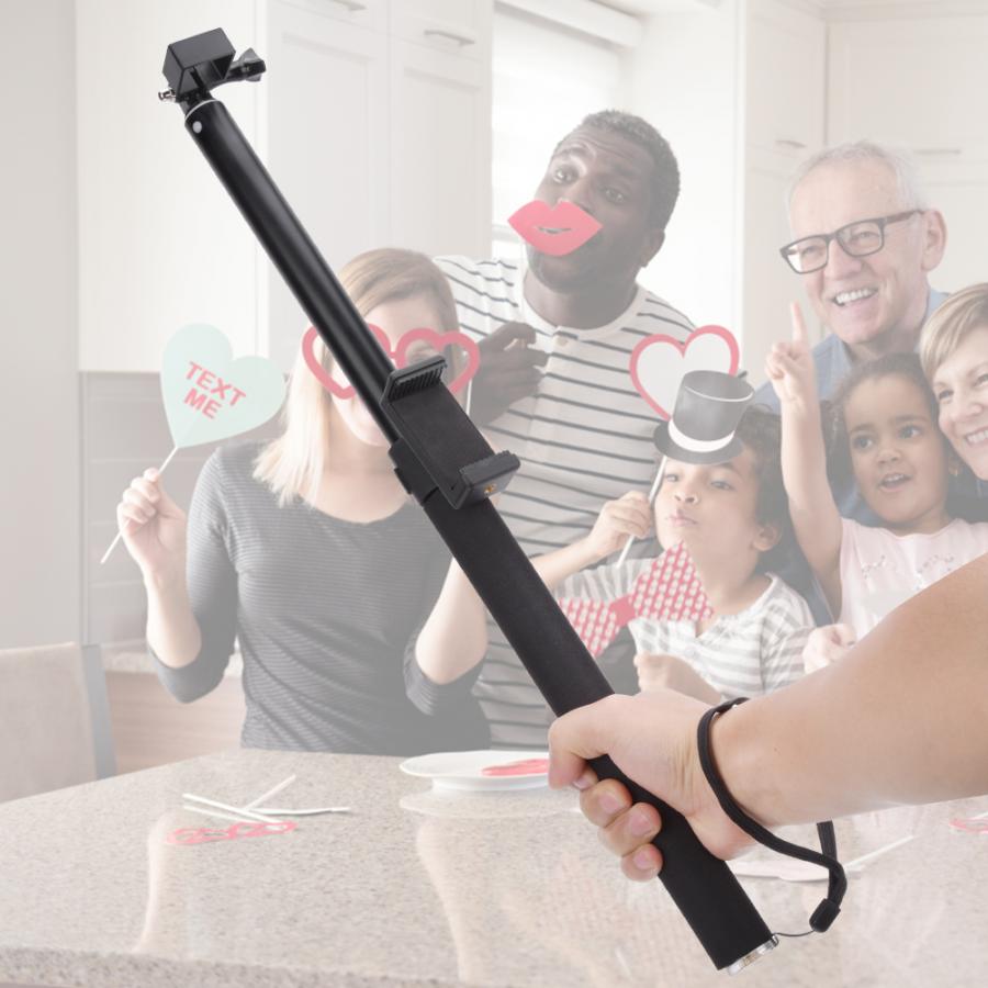 monopod Aluminium Alloy 3m Super Long Selfie Stick Extension Rod Telescopic 6 Sections for DJI OSMO Pocket Sports Camera