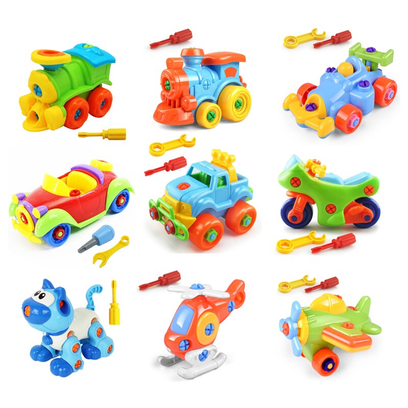 Babearly-rompecabezas 3d de plástico para niños, juguete educativo para desmontaje de moto, chico