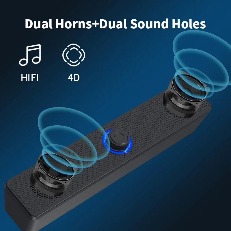 Pc soundbar kablet og trådløs bluetooth-højttaler usb-drevet soundbar til tv bærbar computer spil hjemmebiograf surround lydsystem