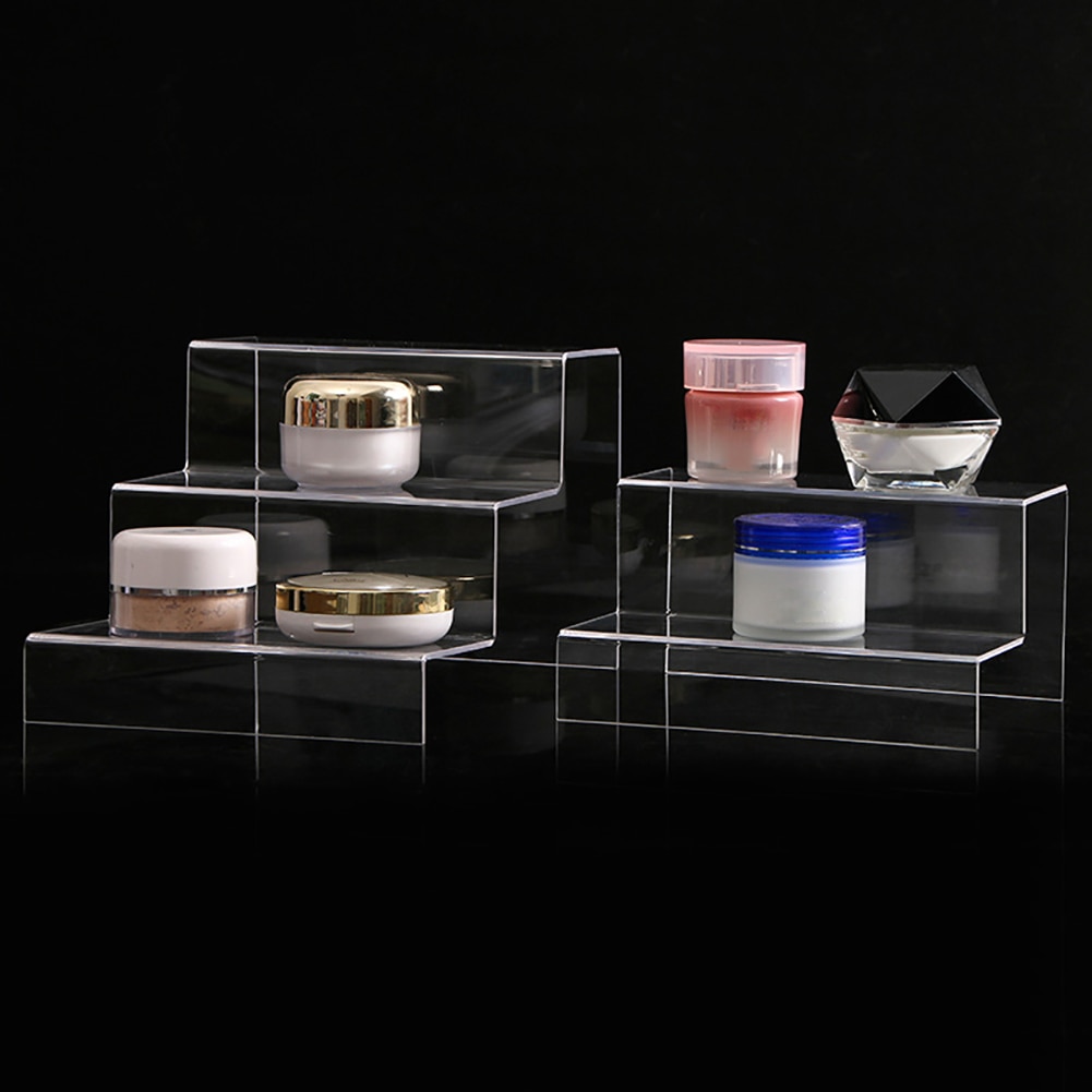 3/2 Tier Acryl Plastic Nagellak Rack Tabletop Display Stand Lipstick Houder Essentiële Oliën Plank Make-Up Organizer