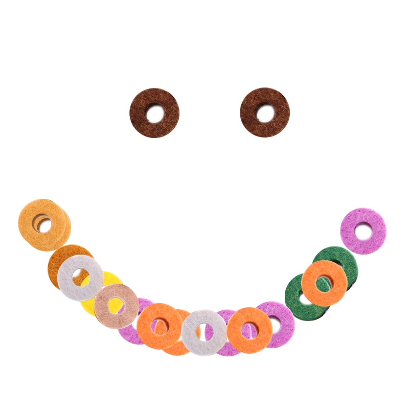 IRIN 20 Pcs Drum Shelf Felt Slice Colorful Cymbal Felt Pad Drum Percussion Instrument Accessories Kit Cymbals Protection