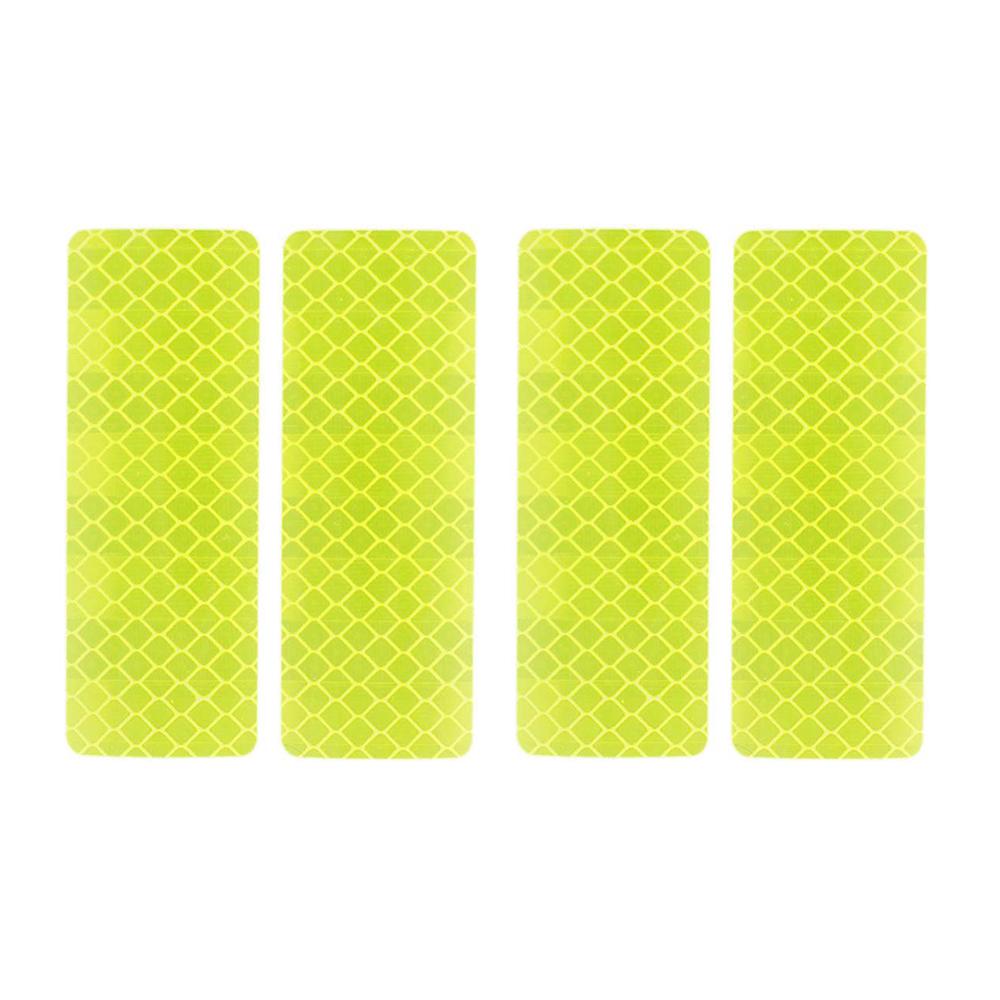 2/4Pcs Reflective Sticker Traffic Safety Warning Mark Car Reflective Strip Tape Luminous Car-styling Bumper Decals Auto Decor: Green 4pcs