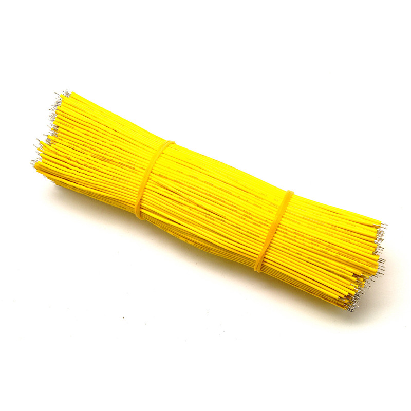 10CM 24AWG wire electronic wire connection tinned 200 pieces: Yellow