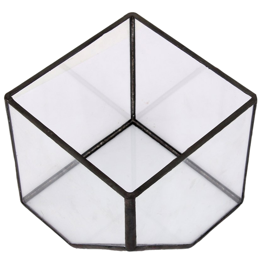 Glas Terrarium Cube Fairy Tuin Huis Kas Bloempot Maat S