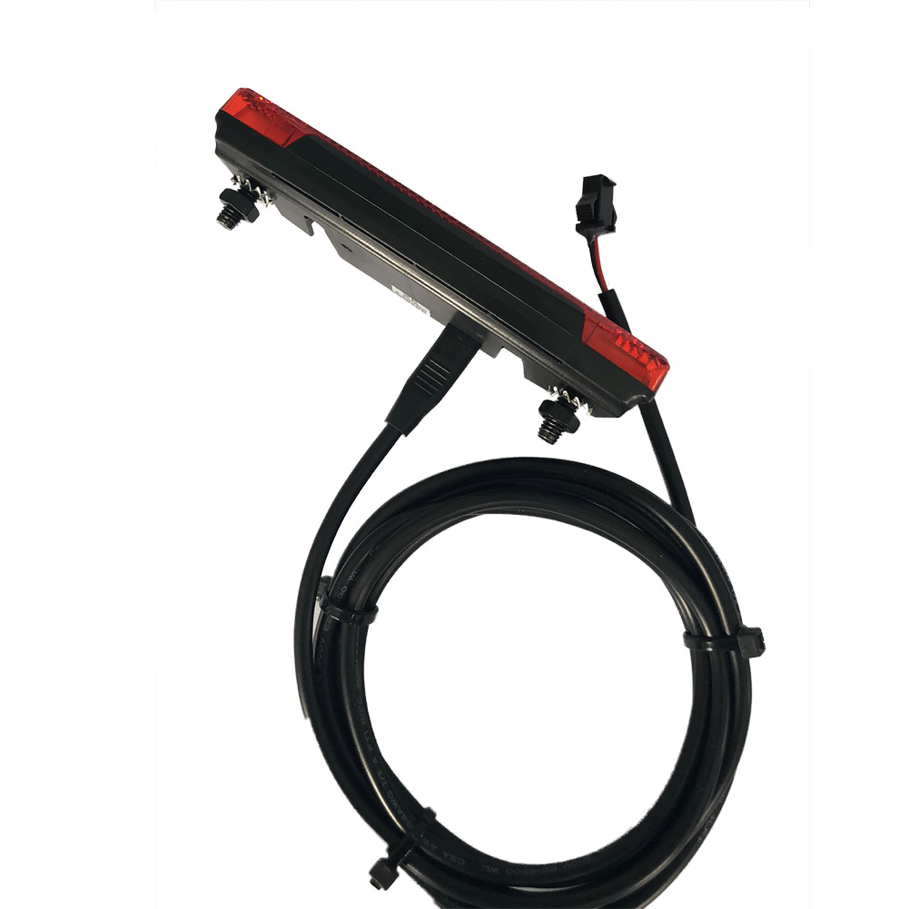 Luz trasera de bicicleta eléctrica de 36V/48V/luz trasera LED de advertencia de seguridad lámpara trasera SM conector impermeable para patinete eléctrico luz de longitud de Cable de 120cm