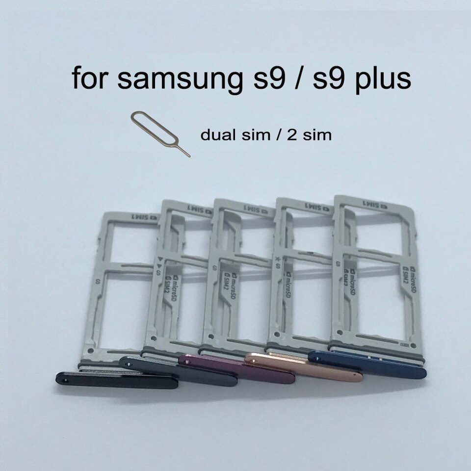 For Samsung Galaxy S9 G960 G960F G960FD G960U G960W Original Phone Housing SIM Card Adapter And Micro SD Card Tray Holder