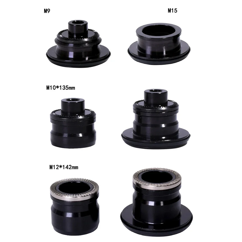 1 par de buje de bicicleta MTB QR de liberación rápida adaptador de eje pasante tapas de extremo convertidor 9-15/10-12 accesorios de ciclismo de aleación de aluminio