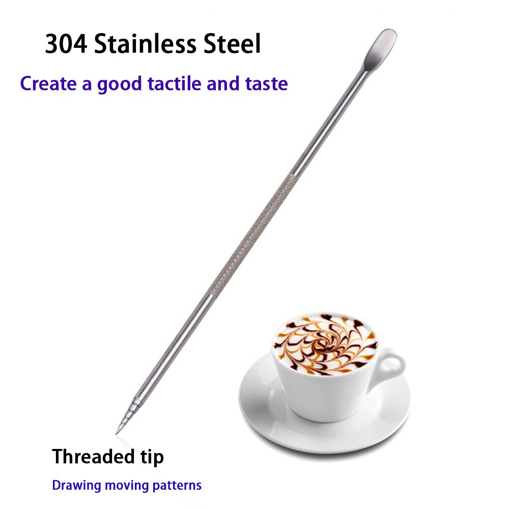 Milk Steaming &amp; Frothing Pitcher, Stainless Steel Non-Stick Milk Jug Pull Flower Cup Perfect For Coffee Cappuccino Latte Art: Needle Latte Art