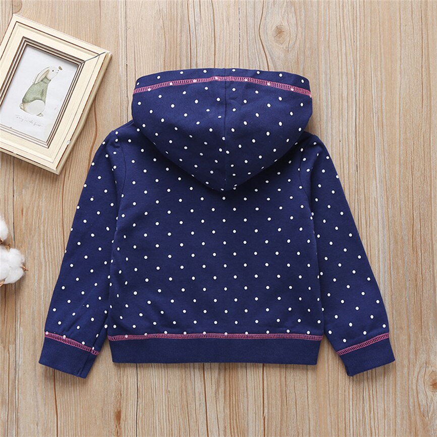 Baby Jacket Winter Toddler Kid Boys Girls Costume Hooded Dot Print Zipper Windproof Coat Rainbow Casual Keep Warm Outwear Jacket