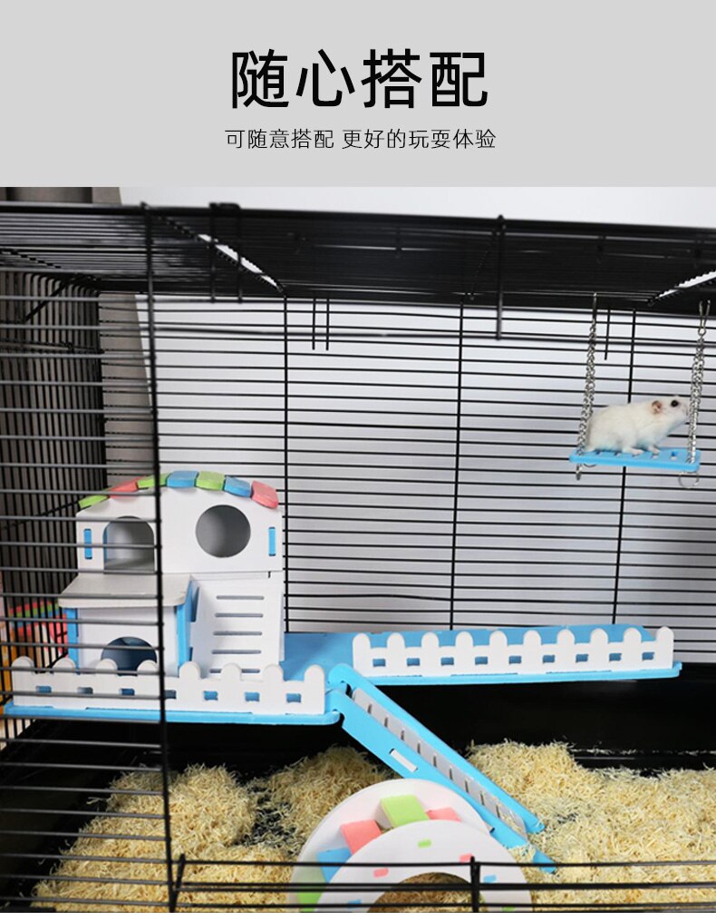 Zabawka dla chomika drewniane meble dla majsterkowiczów kołowrotek do slajdów drewniane gniazdo mały domek raj Djungarian Hamster Villa House Supplies