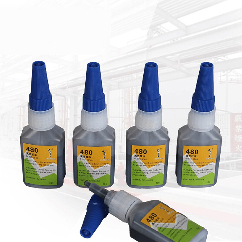 480 Zwart Super Lijm Auto Rubber Reparatie Band Lijm Venster Speaker Seal 20G
