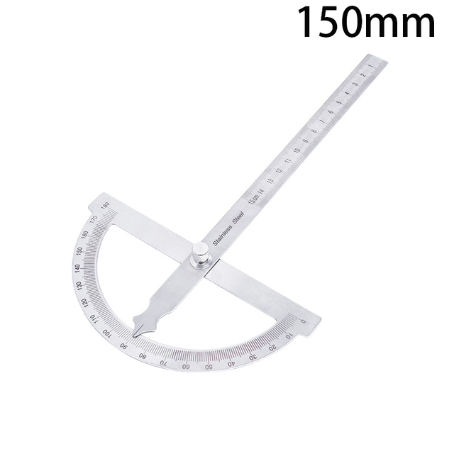 180 Graden Gradenboog Semi-Cirkel Hoek Heerser Gradenboog Rotary Hoek Finder Goniometer Houtbewerking Hoek Meetinstrument: 150mm